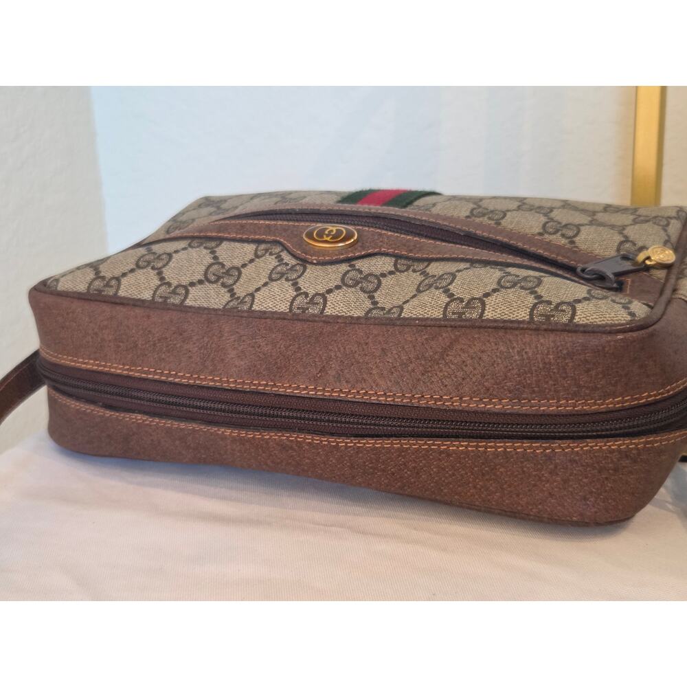 Gucci GG Monogram Vintage Ophidia Crossbody Bag Sherry Line Adjustable Strap - Picture 14 of 15